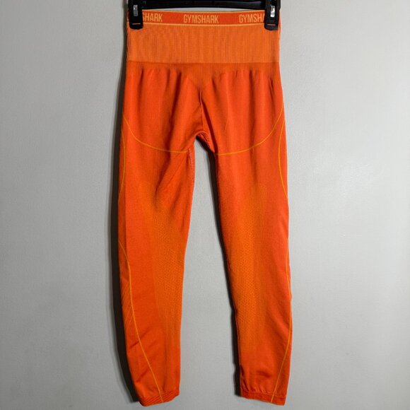 Gymshark Apex Seamless High Rise Leggings Women's Medium* Papaya Orange Workout - Picture 12 of 14
